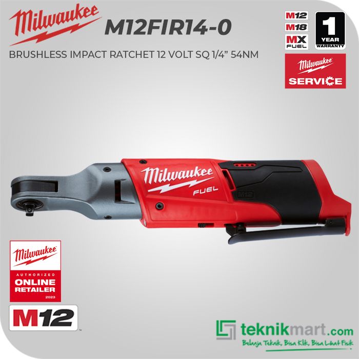 Milwaukee M12FIR14 0 12 Volt Brushless Impact Ratchet