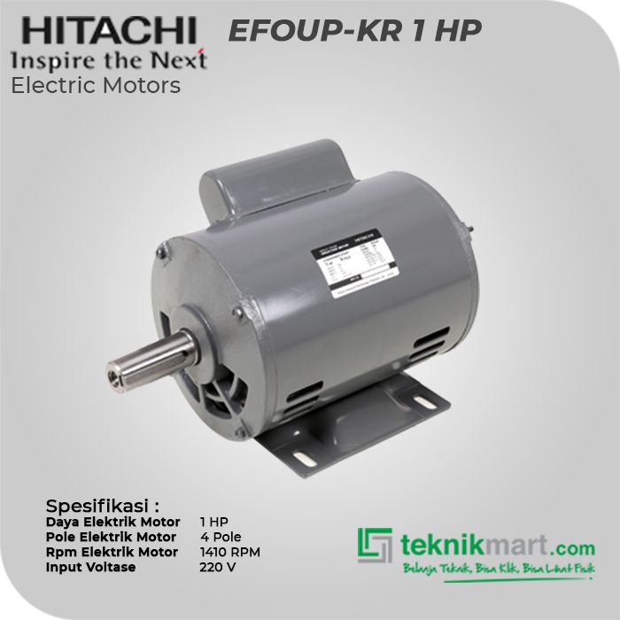 hitachi efoup kr 1 hp 1 phase 4 pole elektro motor dinamo