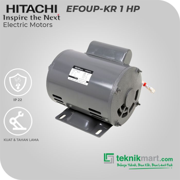 hitachi efoup kr 1 hp 1 phase 4 pole elektro motor dinamo