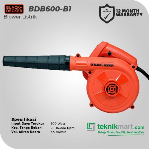 BLACK & DECKER Blower Variable Speed 600W (BDB600-B1)