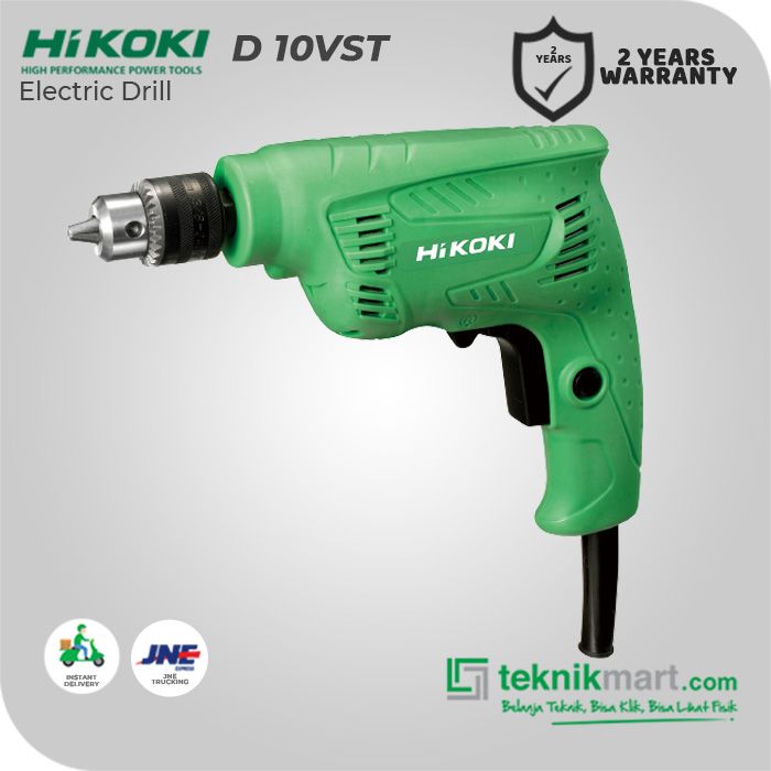 Hitachi Hikoki D10VST 450Watt Drill Bor Tangan Listrik Non Impact