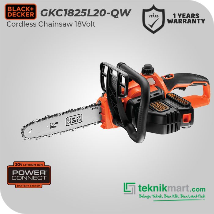 Belanja Teknik Bisa Klik Bisa Liat Fisik Black Decker GKC1825L20 18V Cordless Chain Saw Gergaji Baterai