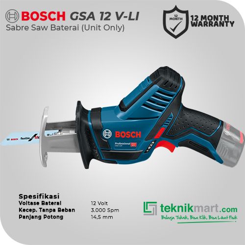 Belanja Teknik Bisa Klik Bisa Liat Fisik Bosch Gsa 12 V Li 14 5mm Cordless Sabre Saw
