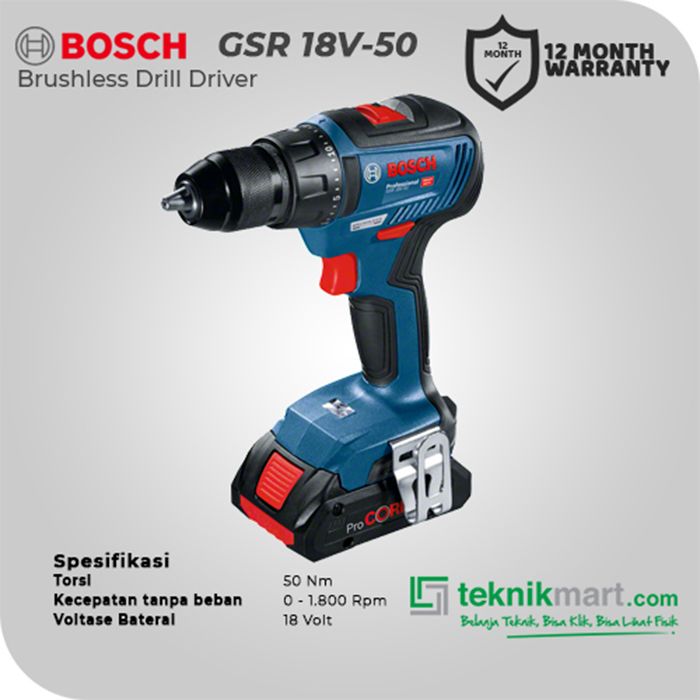 Belanja Teknik Bisa Klik, Bisa Liat Fisik Bosch Brushless Drill