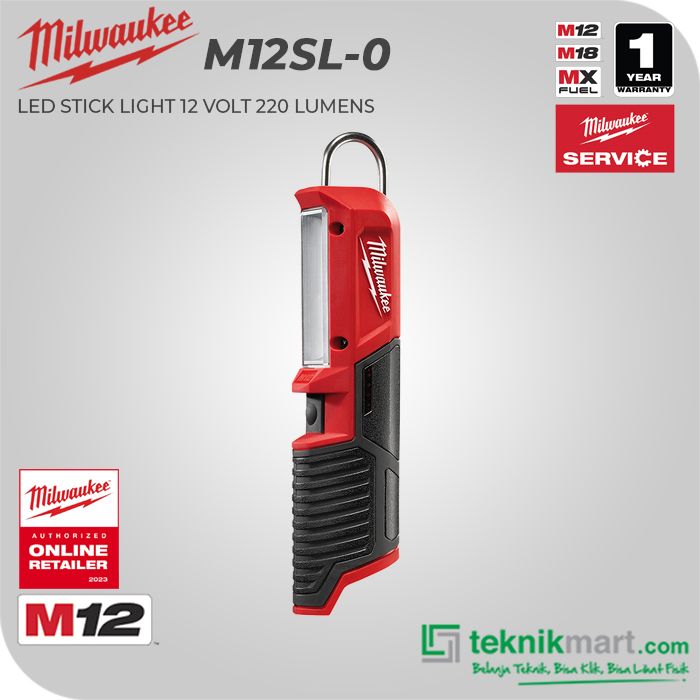 Belanja Teknik Bisa Klik Bisa Liat Fisik Milwaukee M12SL 0 18 Volt Led Stick Light