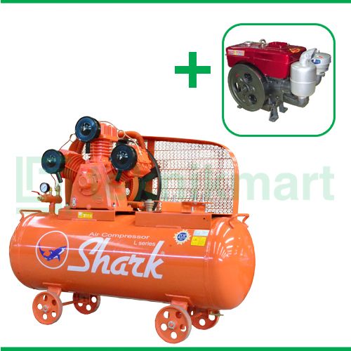 Belanja Teknik Bisa Klik Bisa Liat Fisik Shark 10 Hp Mwp 1010 Kompresor Angin Unloader Dengan Mesin Diesel S 1100
