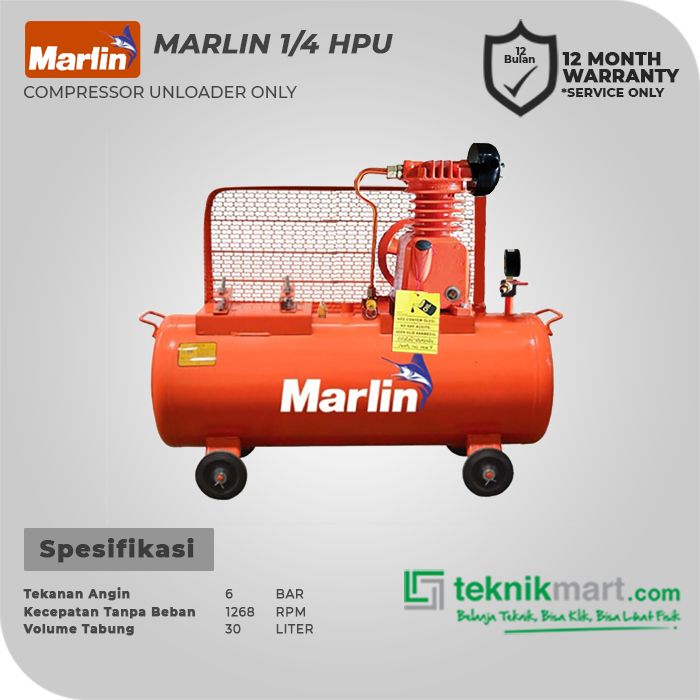 Marlin MRL 1/4 HP Kompresor Angin Unloader Kosongan 