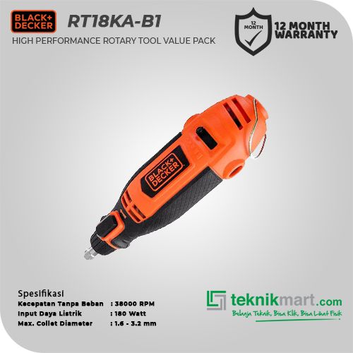 black and decker rt18ka 3 2mm rotary tool set with 113 accessories