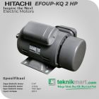 Hitachi EFOUP-KQ 2 HP 1 Phase 4 Pole Elektro Motor/Dinamo 