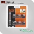 Black And Decker A7074-XJ Screwdriver Bits And Drive Guide Set 21 Pcs