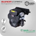 Loncin LC2V78FD-2 Twin Engine 22 HP Mesin Penggerak Bensin 