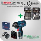 Bosch GDR 120-LI GEN3 12V Obeng Baterai Dengan Bosch 43Pcs Screwdriver Bit Set // 06019F00K6-2607017164