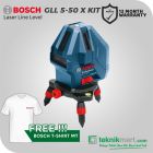 Bosch GLL 5-50 X Kit Laser Line Level 5 Lines 15m With BT150 5/8" Tripod Profesional