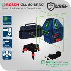 Bosch GLL 50-15 XG Laser Line Level / Waterpass Laser Digital + GREEN LASER 15Meter