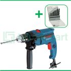 Bosch GSB 550 550 Watt 13 mm Bor Listrik Impact Dengan Mata Bor Bosch HSS-R For Metal 13 Pcs 