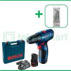 Bosch GSR 120-LI Gen3 12V Bor Baterai Reversible Dengan Mata Bor Bosch CYL-4 For Multi Material 5 Pcs