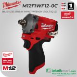 Milwaukee M12FIWF12-0C 12 Volt Brushless Stubby Impact Wrench 1/2"