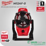 Milwaukee M12AF-0 12Volt Brushless Mounting Air Fan 