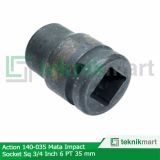 Action 140-035 Mata Impact Socket Sq 3/4 Inch 6PT 35 mm 