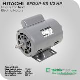 Hitachi EFOUP-KR 1/2 HP 1 Phase 4 Pole Elektro Motor/Dinamo 
