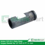 Action 522-011 Mata Impact Deep Socket Sq 1/2 Inch 6PT 11 mm 
