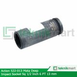 Action 522-013 Mata Impact Deep Socket Sq 1/2 Inch 6PT 13 mm 