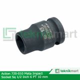 Action 720-010 Mata Impact Socket Sq 1/2 Inch 6PT 10 mm 