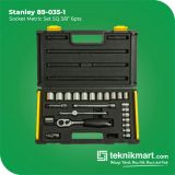 Stanley 89-035-1 SQ 3/8" 6pts 24pcs Socket Metric Set with Plastic Case