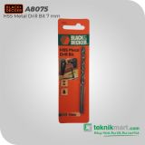 Black & Decker A8075 Mata Bor Metal HSS DrillBit Black - 7mm