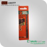 Black & Decker A8077 Mata Bor Metal HSS DrillBit Black - 8mm