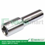 Action 723011 Mata Deep Socket Sq 1/2" 6PT 11 mm 