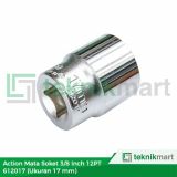 Action 612017 Mata Socket Sq 3/8" 12PT 17 mm 