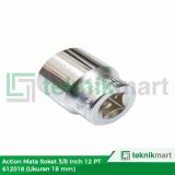 Action 612018 Mata Socket Sq 3/8" 12PT 18 mm 