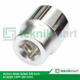 Action 612020 Mata Socket Sq 3/8" 12PT 20 mm 