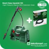 Bosch Easy Aquatak 100 LL 1100 Watt 100 Bar High Pressure Washer Dengan Bosch Extension Hose 6 Meter