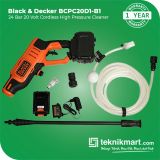 Black And Decker BCPC20D1 24Bar 20Volt Cordless High Pressure Cleaner