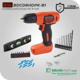 Black & Decker BDCD8HDPK 8V Cordless Drill Driver Kit/Bor Obeng Baterai