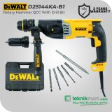 Dewalt D25144KA 900Watt 28mm Rotary Hammer with QCC / Bor Beton Listrik