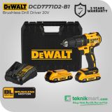 Dewalt DCD7771D2 20V Brushles Drill Driver / Bor Obeng Baterai