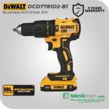 Dewalt DCD7781D2 20V Brushless Hammer Drill Driver / Bor Obeng Baterai