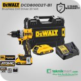 Dewalt DCD800D2T 18/20V Brushless Drill Driver / Bor Obeng Baterai