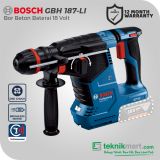 Bosch Cordless Rotary Hammer / Bor Beton Baterai 18V 2.4J GBH 187-LI - 0611923181