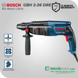 Bosch GBH 2-26 DRE 800Watt 26mm Rotary Hammer atau Bor Beton Listrik - 0611253709