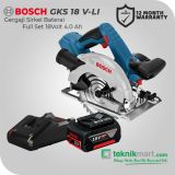 Bosch GKS 18V-Li 18Volt 165mm Cordless Circular Saw Battery / Gergaji Sirkel Baterai Full Set (Baterai 2.0 Ah)