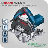 Bosch Circular Saw / Gergaji Sirkel Listrik 165mm 1200Watt GKS 66 X - 06016761K0