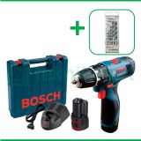 PROMO Bosch GSB 120-LI 12V Bor Baterai Reversible Dengan Mata Bor Bosch CYL-4 For Multi Material 5 Pcs