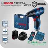 Bosch GSR 120-LI GEN3 12 Volt Bor / Driver Baterai dengan Aksesories 06019G80K2