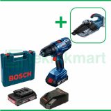 Bosch GSR 180-Li 18 Volt Bor Baterai Reversible Dengan Bosch GAS 18V-1 Vacuum Cleaner Wet // 06019F81K1-06019C62L0 