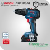 Bosch Brushless Drill Driver / Bor Obeng Baterai 18Volt GSR 18V-50 - 06019H50K0