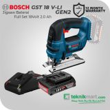 Bosch GKS 18V-Li 18Volt 165mm Cordless Circular Saw Battery / Gergaji Sirkel Baterai Full Set (Baterai 2.0 Ah)